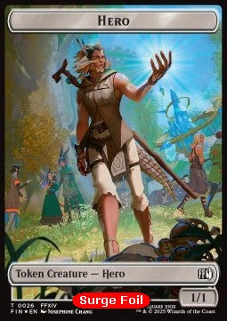 Hero Token (W 1/1)// Spirit Token (W 1/1) (V.3)⁣ - Magic: The Gathering - FINAL FANTASY: Tokens⁣ (Token)⁣ [CT 26/3]