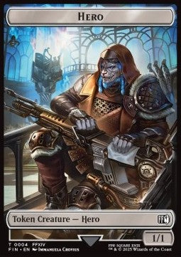 Hero Token (W 1/1)// Bird Token (U 1/1 Flying, vigilance) (V.1)⁣ - Magic: The Gathering - FINAL FANTASY: Tokens⁣ (Token)⁣ [CT 4/4]