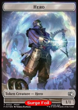 Hero Token (W 1/1) // Human Soldier Token (W 1/1) (V.3)⁣ - Magic: The Gathering - FINAL FANTASY: Tokens⁣ (Token)⁣ [CT 32/1]