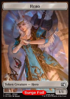 Hero Token (W 1/1) // Human Soldier Token (W 1/1) (V.4)⁣ - Magic: The Gathering - FINAL FANTASY: Tokens⁣ (Token)⁣ [CT 33/1]