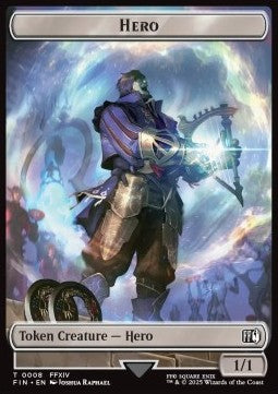 Hero Token (W 1/1) // Human Soldier Token (W 1/1) (V.1)⁣ - Magic: The Gathering - FINAL FANTASY: Tokens⁣ (Token)⁣ [CT 8/1]