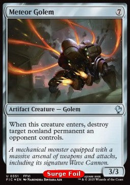 Meteor Golem⁣ - Commander: Magic: The Gathering - FINAL FANTASY: Collector's Edition⁣ (Uncommon)⁣ [351]