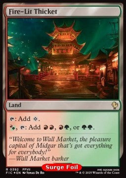 Fire-Lit Thicket⁣ - Commander: Magic: The Gathering - FINAL FANTASY: Collector's Edition⁣ (Rare)⁣ [392]