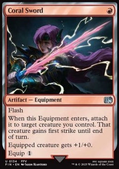 Coral Sword⁣ - Magic: The Gathering - FINAL FANTASY⁣ (Uncommon)⁣ [134]