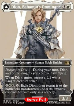 Dion, Bahamut's Dominant // Bahamut, Warden of Light (V.3)⁣ - Magic: The Gathering - FINAL FANTASY: Extras⁣ (Rare)⁣ [521]