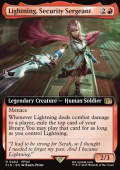 Lightning, Security Sergeant (V.1)⁣ - Magic: The Gathering - FINAL FANTASY: Extras⁣ (Rare)⁣ [462]
