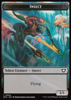 Insect Token (B 1/1 Flying) // Elemental Token (G 5/3)⁣ - Edge of Eternities: Tokens⁣ (Token)⁣ [CT 4/7]