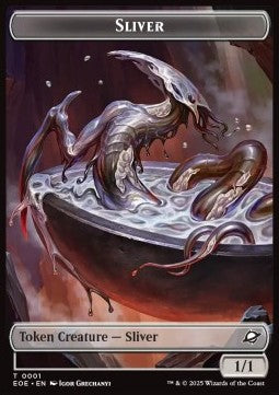Sliver Token (C 1/1) // Robot Token (A 2/2)⁣ - Edge of Eternities: Tokens⁣ (Token)⁣ [T 1/10]