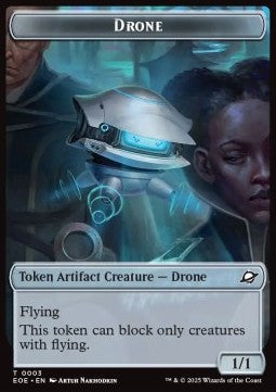 Drone Token (A 1/1) // Robot Token (A 2/2)⁣ - Edge of Eternities: Tokens⁣ (Token)⁣ [T 3/10]
