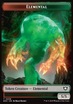Elemental Token (RG 5/5) // Gnome Token (A 1/1)⁣ - Edge of Eternities: Tokens⁣ (Token)⁣ [CT 8/11]