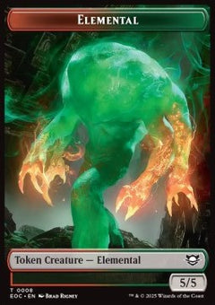 Elemental Token (RG 5/5) // Gnome Token (A 1/1)⁣ - Edge of Eternities: Tokens⁣ (Token)⁣ [CT 8/11]