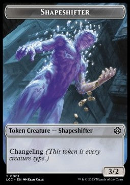 Shapeshifter Token (C 3/2) // Cat Token (G 1/1) - Secret Lair Commander Deck: Everyone's Invited! (Token) [SLDEI-T 1/20]