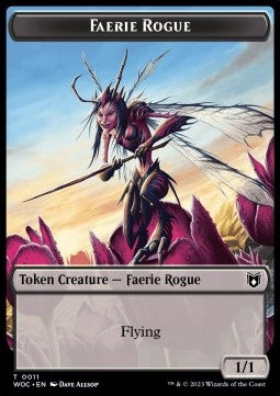 Faerie Rogue Token (B 1/1) // Ox Token (W 2/2) - Secret Lair Commander Deck: Everyone's Invited! (Token) [SLDEI-T 11/3]
