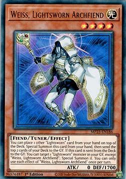 Weiss, Lightsworn Archfiend⁣ - 2025 Mega-Pack Tin⁣ (Ultra Rare)⁣ [186]