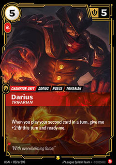 Darius, Trifarian (V.2 - Showcase) - Origins (Showcase) [OGN-027a]