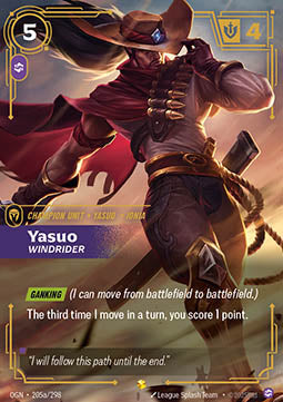 Yasuo, Windrider (V.2 - Showcase) - Origins (Showcase) [OGN-205a]