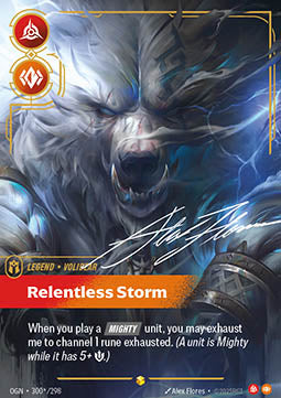 Volibear, Relentless Storm (V.3 - Signed Showcase) - Origins (Signed Showcase) [OGN-300*]