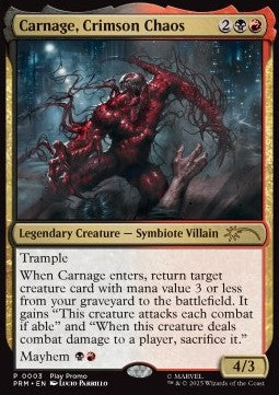 Carnage, Crimson Chaos - Standard Showdown Promos (Rare)