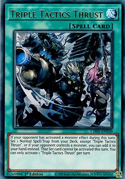 Triple Tactics Thrust (V.1 - Ultra Rare) - THE CHRONICLES DECK: The Fallen & The Virtuous (All-Foil Edition) (Ultra Rare) [CH01-030]