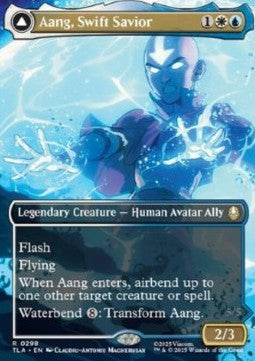 Aang, Swift Savior // Aang and La, Ocean's Fury (V.1) - Magic: The Gathering | Avatar: The Last Airbender: Extras (Rare) [XTLA-298]