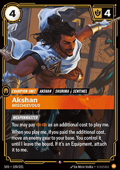 Akshan, Mischievous - Spiritforged (Rare) [SFD-109]