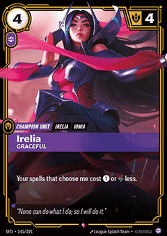 Irelia, Graceful (V.1 - Rare) - Spiritforged (Rare) [SFD-141]