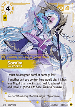 Soraka, Wanderer (V.3 - Signed Showcase) - Spiritforged (Signed Showcase) [SFD-239*]