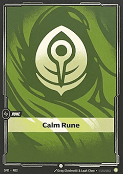 Calm Rune (V.1 - Common) - Spiritforged (Common) [SFD-R02]