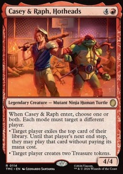 Casey & Raph, Hotheads - Commander: Teenage Mutant Ninja Turtles: Extras (Rare) [XTMC-114]