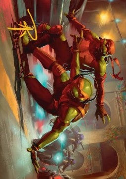 Art Series: Raph & Mikey, Troublemakers (V.2) - Teenage Mutant Ninja Turtles: Extras (Tip Card) [XTMT-A17]