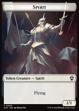 Spirit Token (W 1/1) // Illusion Token (U */*) - Secrets of Strixhaven: Tokens (Token) [TSOS-CT 6/7]