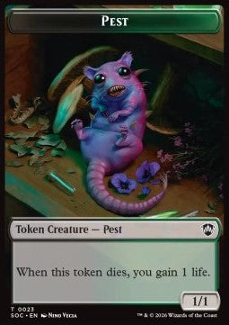 Pest Token (BG 1/1) // Saproling Token (G 1/1) - Secrets of Strixhaven: Tokens (Token) [TSOS-CT 23/18]