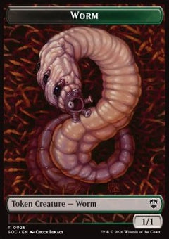 Worm Token (BG 1/1) // Eldrazi Spawn Token (C 0/1) - Secrets of Strixhaven: Tokens (Token) [TSOS-CT 26/1]