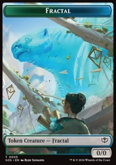 Fractal Token (GU 0/0) // Pest Token (BG 1/1) (V.2) - Secrets of Strixhaven: Tokens (Token) [TSOS-T 5/9]