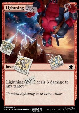 Lightning Bolt (V.1) - Secret Lair Drop Series: Secret Lair x Marvel's Deadpool (Common) [SLDMDP-42]