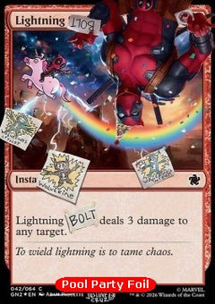 Lightning Bolt (V.2) - Secret Lair Drop Series: Secret Lair x Marvel's Deadpool (Common) [SLDMDP-42]