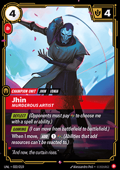 Jhin, Murderous Artist (V.1 - Rare) - Unleashed (Rare) [UNL-022]
