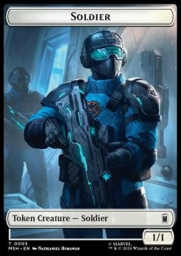 Soldier Token (W 1/1) // Villain Token (B 2/1)