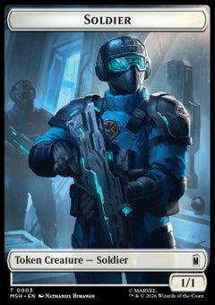 Soldier Token (W 1/1) // Villain Token (B 2/1)