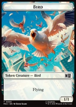 Bird Token (W 1/1) // Rhino Token (G 4/4)