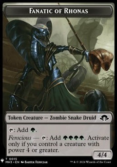 Fanatic of Rhonas Token (B 4/4) // Elemental Token (GW */*)