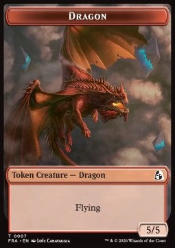 Dragon Token (R 5/5) // Forest Tentacle Token (G 3/3)